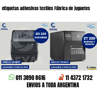 etiquetas adhesivas textiles Fábrica de juguetes