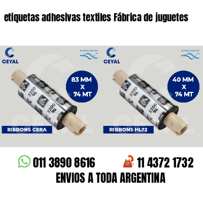 etiquetas adhesivas textiles Fábrica de juguetes