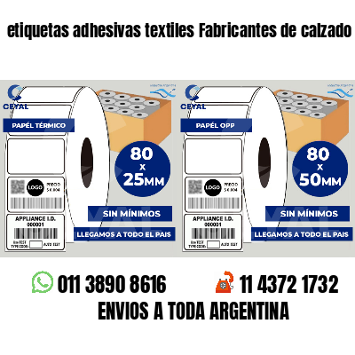 etiquetas adhesivas textiles Fabricantes de calzado