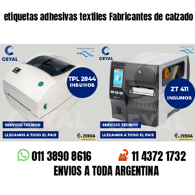 etiquetas adhesivas textiles Fabricantes de calzado