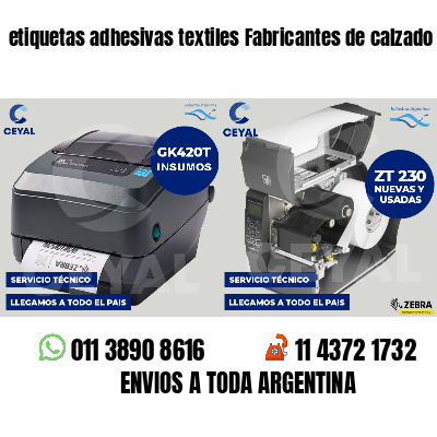 etiquetas adhesivas textiles Fabricantes de calzado