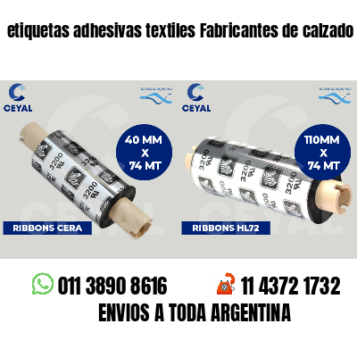 etiquetas adhesivas textiles Fabricantes de calzado