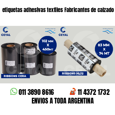 etiquetas adhesivas textiles Fabricantes de calzado
