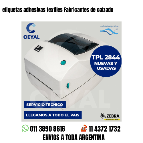 etiquetas adhesivas textiles Fabricantes de calzado