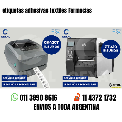 etiquetas adhesivas textiles Farmacias