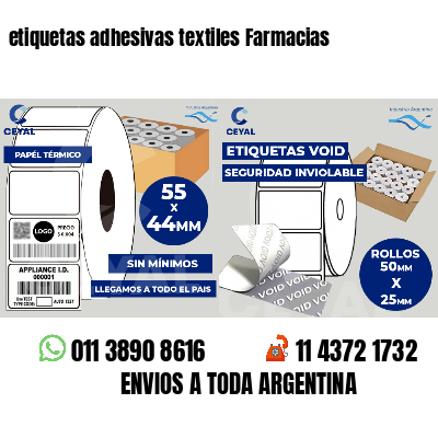 etiquetas adhesivas textiles Farmacias