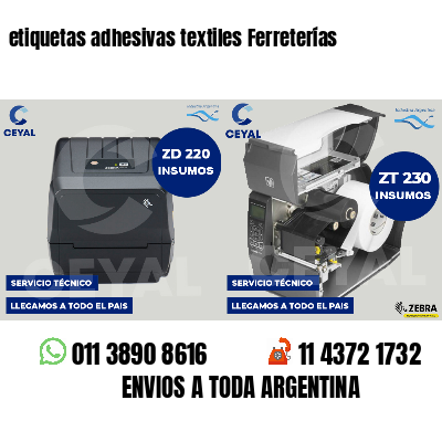 etiquetas adhesivas textiles Ferreterías