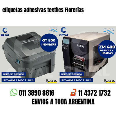 etiquetas adhesivas textiles Florerías