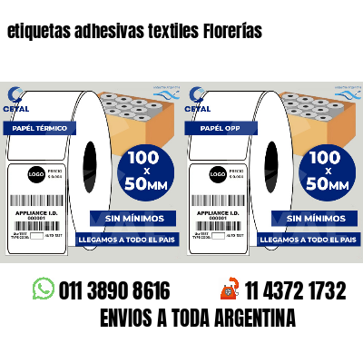 etiquetas adhesivas textiles Florerías