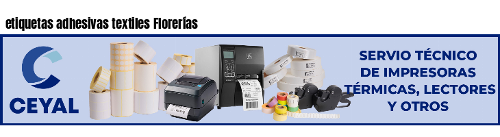 etiquetas adhesivas textiles Florerías
