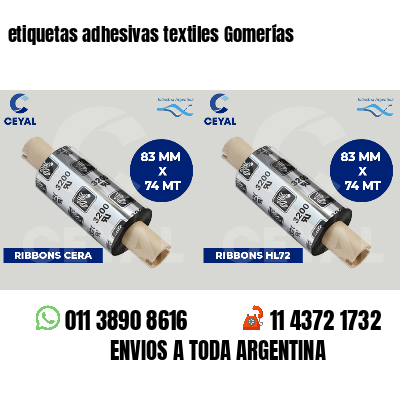 etiquetas adhesivas textiles Gomerías