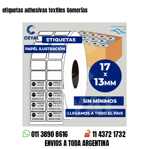 etiquetas adhesivas textiles Gomerías