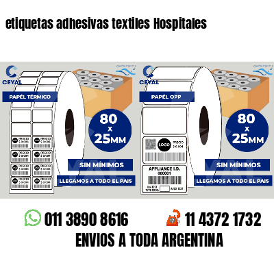 etiquetas adhesivas textiles Hospitales