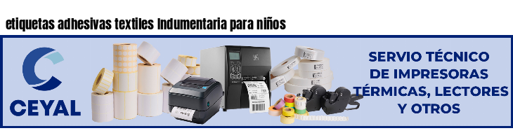 etiquetas adhesivas textiles Indumentaria para niños