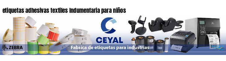 etiquetas adhesivas textiles Indumentaria para niños