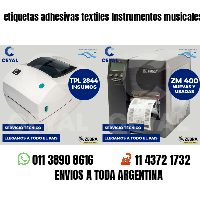 etiquetas adhesivas textiles Instrumentos musicales