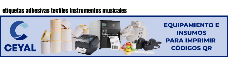 etiquetas adhesivas textiles Instrumentos musicales