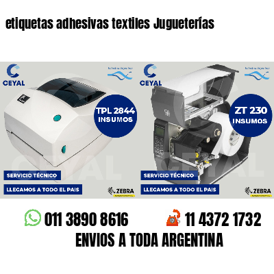 etiquetas adhesivas textiles Jugueterías