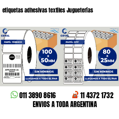 etiquetas adhesivas textiles Jugueterías