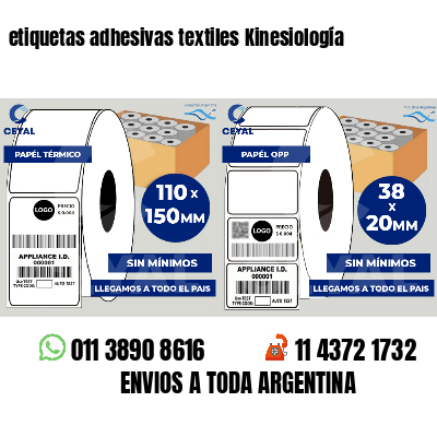 etiquetas adhesivas textiles Kinesiología