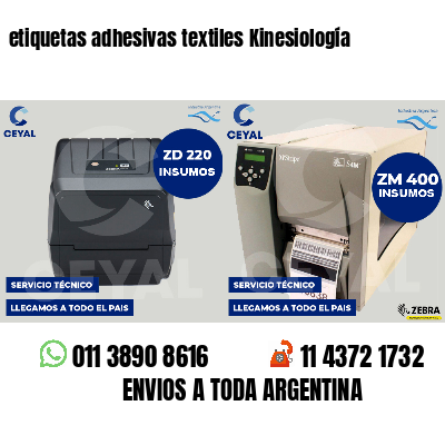 etiquetas adhesivas textiles Kinesiología