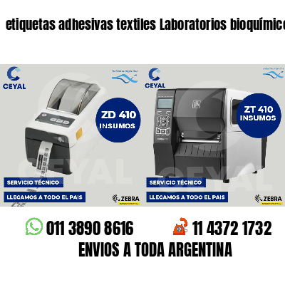 etiquetas adhesivas textiles Laboratorios bioquímicos