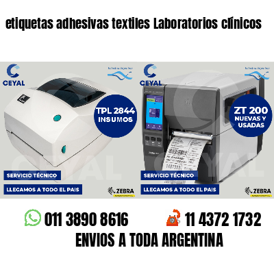 etiquetas adhesivas textiles Laboratorios clínicos