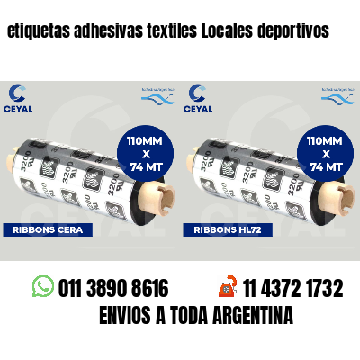etiquetas adhesivas textiles Locales deportivos