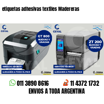 etiquetas adhesivas textiles Madereras