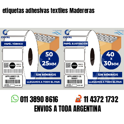 etiquetas adhesivas textiles Madereras