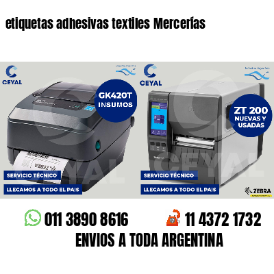 etiquetas adhesivas textiles Mercerías