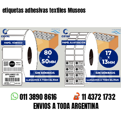 etiquetas adhesivas textiles Museos
