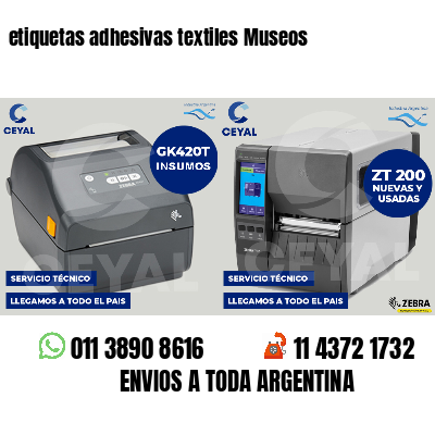 etiquetas adhesivas textiles Museos