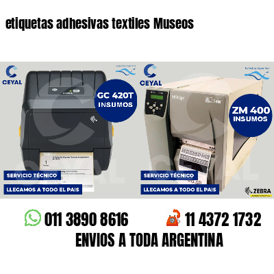 etiquetas adhesivas textiles Museos