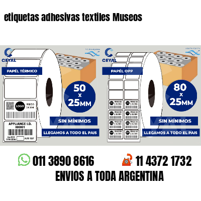 etiquetas adhesivas textiles Museos