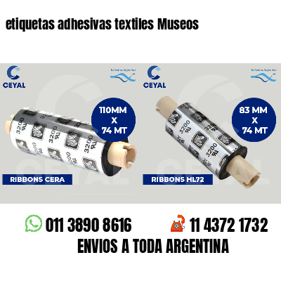 etiquetas adhesivas textiles Museos