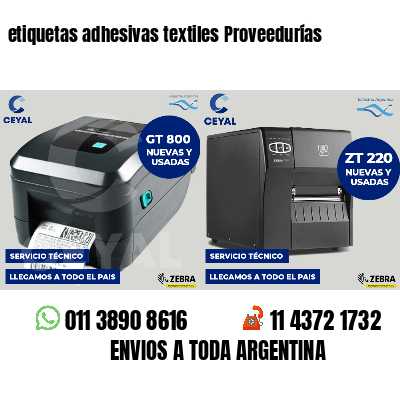 etiquetas adhesivas textiles Proveedurías