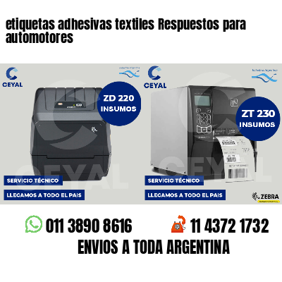 etiquetas adhesivas textiles Respuestos para automotores