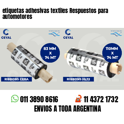 etiquetas adhesivas textiles Respuestos para automotores