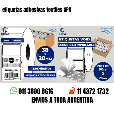 etiquetas adhesivas textiles SPA