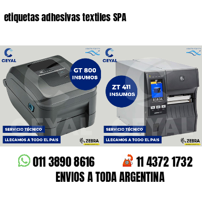 etiquetas adhesivas textiles SPA