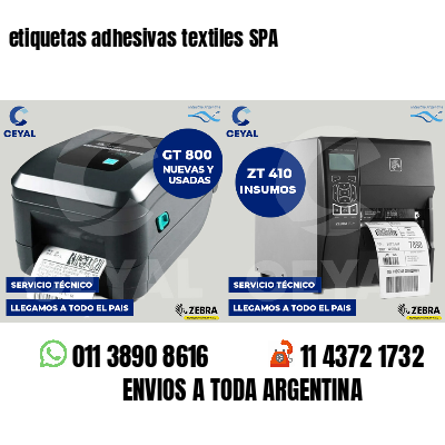 etiquetas adhesivas textiles SPA
