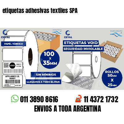 etiquetas adhesivas textiles SPA
