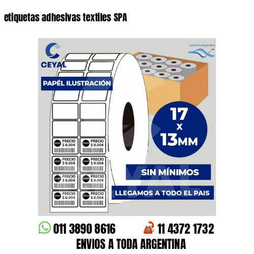 etiquetas adhesivas textiles SPA