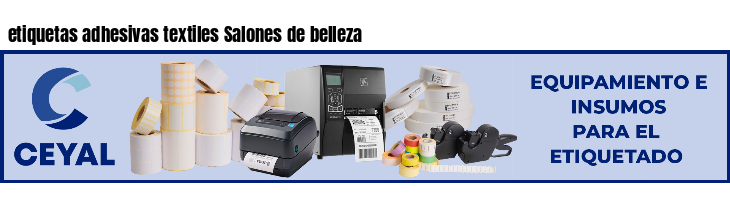 etiquetas adhesivas textiles Salones de belleza