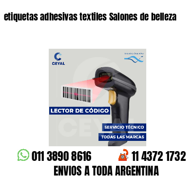 etiquetas adhesivas textiles Salones de belleza