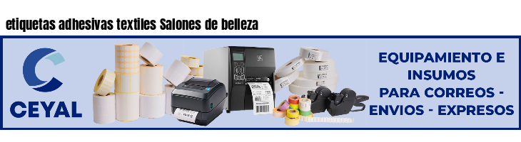 etiquetas adhesivas textiles Salones de belleza