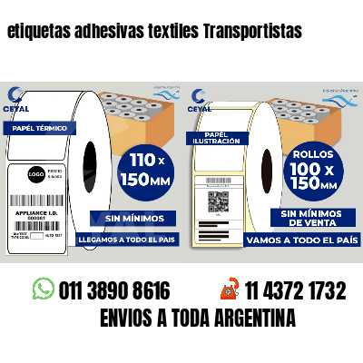 etiquetas adhesivas textiles Transportistas