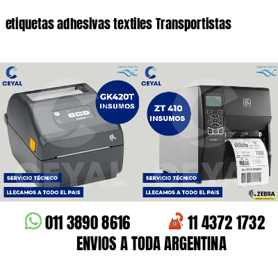 etiquetas adhesivas textiles Transportistas