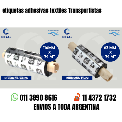 etiquetas adhesivas textiles Transportistas